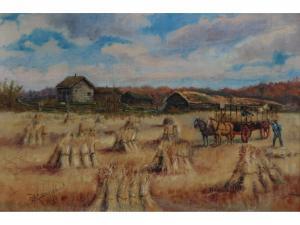 CASTLEDEN G.F,Harvesting, farming scene,1896,Capes Dunn GB 2015-05-27