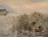 CASTRES Edouard Gaspard 1881-1964,Roseaux au bord du lac,1941,Aguttes FR 2012-10-25