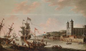 CASTRO Lorenzo A 1664-1700,A Mediterranean port with a Maltese,Palais Dorotheum AT 2014-04-09
