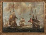 CASTRO Sebastian D. 1633-1656,Navires sur une mer agitée,Gros-Delettrez FR 2024-02-15