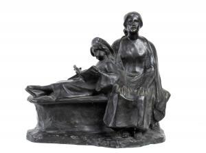 CATALDI Amleto 1882-1930,Donna con bambina che legge,Bertolami Fine Arts IT 2023-12-15