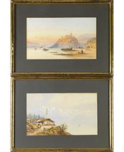 CATANO Frank 1880-1920,Vedute di paesaggio lacustre e montano,Eurantico IT 2022-10-04