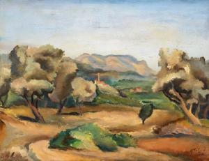 CATARGI Henri H. 1894-1976,Landscape in Provence,1925,Artmark RO 2024-03-20