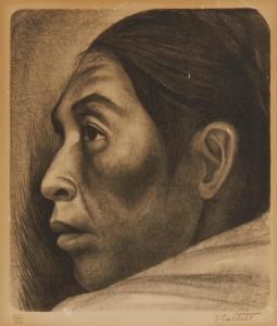 CATLETT Elizabeth 1919-2012,Cabeza Indigena,1954,John Moran Auctioneers US 2024-04-23