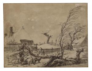 CATS Jacob 1741-1799,A winter landscape with peasants cutting wood,1726,Christie's GB 2023-01-26
