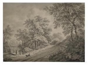 CATS Jacob 1741-1799,Landscape with a dog running on a path in the woods,Christie's GB 2023-01-26