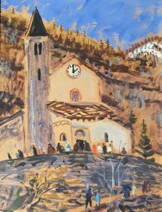 CATTABRIGA Galileo 1901-1969,Chiesa di montagna,Aste Brina IT 2020-10-31