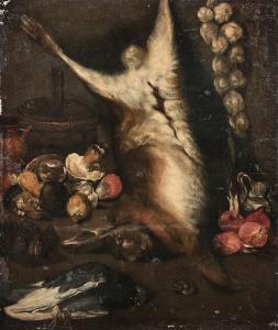 CATTAMARA Paolo 1600-1700,Nature morte au lièvre et aux champignons,De Maigret FR 2023-03-24