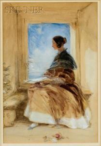 CATTERMOLE George 1800-1868,Young Woman by a Window.,Skinner US 2009-07-11