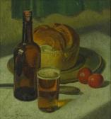 CATTERMOLE Lance Harry Mosse 1898-1992,still life working man's lunch,Burstow and Hewett 2018-07-26