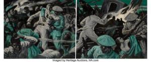 CATTERMOLE Lance Harry Mosse 1898-1992,The Siege, Pall Mall illustration (pair),Heritage 2021-04-29