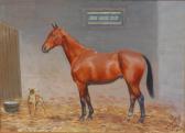 CATTLEY George A 1896-1978,Horse in a stable with greyhound,1927,Lacy Scott & Knight GB 2014-12-13