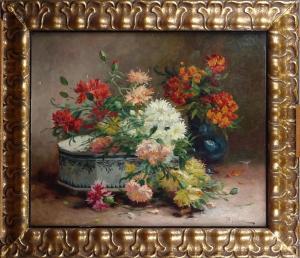 CAUCHOIS Eugene Henri 1850-1911,Bouquet d'Oeillets,Monsantic BE 2024-02-18
