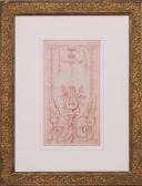 CAUVET Gilles Paul,DECORATIVE DESIGN FOR A LYRE AND TRUMPETS,1772,Stair Galleries 2017-10-28