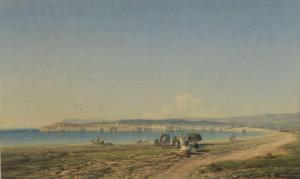 CAUVIN Edouard Louis 1817-1900,La plage,1876,Etienne de Baecque FR 2022-03-11