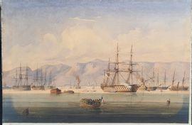 CAUVIN Edouard Louis 1817-1900,La rade de Toulon,1893,Millon & Associés FR 2021-07-15