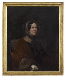 CAVALLERI Ferdinando 1794-1865,Portrait of a Woman in a Bonnet,1842,New Orleans Auction 2019-04-27