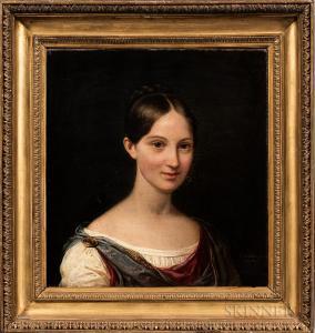 CAVALLERI Ferdinando 1794-1865,Portrait of a Young Woman,1837,Skinner US 2020-02-14
