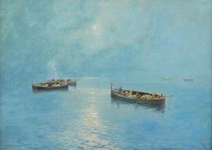 CAVALLERI Giovanni 1858-1934,Barche in mare,Meeting Art IT 2024-01-17