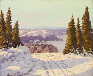 CAVELL FRANK E 1909-1980,a winter landscape,Maynards CA 2017-05-15