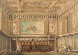 CAVENAGHI Emilio 1852-1876,Intérieur d'une salle de conseil,Artcurial | Briest - Poulain - F. Tajan 2019-09-24