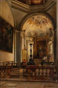 CAVENAGHI Luigi 1844-1918,Interno del Duomo di Bergamo,1871,Finarte IT 2023-10-19