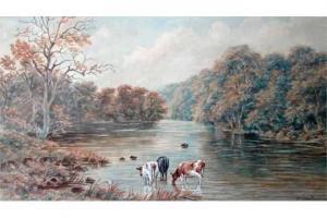 CAWTHORNE E,Cattle Watering in the River Ribble,1906,Silverwoods GB 2015-06-25