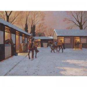 CAWTHORNE Neil 1936-2022,STABLES IN THE SNOW,1995,Sotheby's GB 2006-06-07