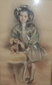 CAYRON Jules 1868-1940,Petite fille et son teckel à roulettes,Millon & Associés FR 2013-04-29