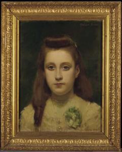 cayron vasselon marie rose marguerite,Portrait de Thérèse à 11 ans,1906,Christie's 2006-10-17