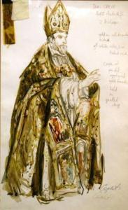 CAZALET Peter,Costume design for Don Carlo Act II acrylic on pap,Ashbey's ZA 2009-12-10