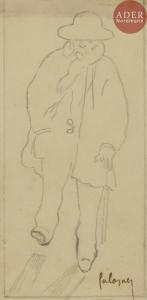 CAZALS Frederic Auguste 1865-1941,Portrait de Paul Verlaine,Ader FR 2018-11-09