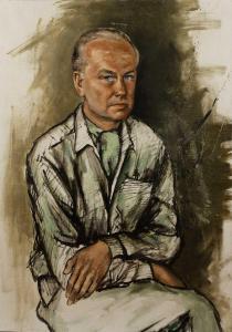 CAZASSUS René 1932,Portrait of a seated man,Mallams GB 2024-03-27