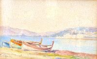 CAZELLY E,Boats by a Lake,Shapes Auctioneers & Valuers GB 2013-10-05