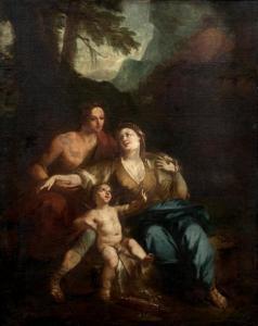 CAZES Pierre Jacques 1676-1754,Vénus et Adonis dans un paysage Toile 101,EVE FR 2014-12-05