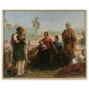 CAZES Romain 1810-1881,Ruth et Booz, ancêtres du Christ,Tajan FR 2021-03-25