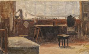 CAZET Louis M. 1880-1942,Studio Interior,Van Ham DE 2023-11-17