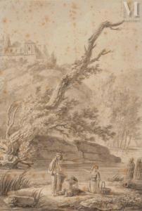 CAZIN Jean Baptiste 1782-1830,Une paire de paysage,Millon & Associés FR 2023-11-23