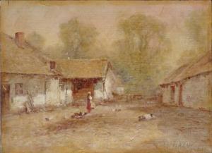 CAZIN Jean Charles 1841-1901,IN THE FARMYARD,Freeman US 2004-06-27