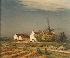 CAZIN Jean Charles 1841-1901,Paysage au moulin,Mercier & Cie FR 2023-06-25