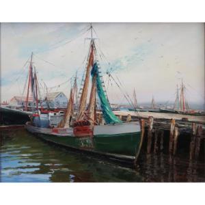 CEBALLOS Rufino 1907-1970,Boats in Port,Kodner Galleries US 2017-02-22