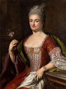 CECCARINI Sebastiano 1702-1783,Gentildonna con gioielli, orologio da tasca e ro,Bertolami Fine Arts 2023-11-23
