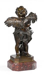 CECIONI Adriano 1836-1886,L'enfant au coq,Joron-Derem FR 2024-03-27