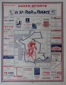 CELLO,HAVAS-SPORTS, Angers.«LE 37eTOUR DE FRANCE».,1950,Yann Le Mouel FR 2021-06-17