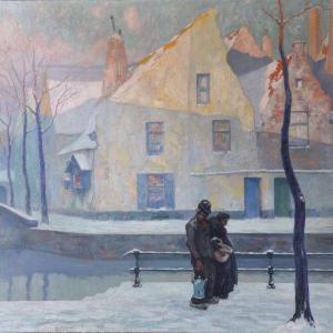 CELOS Julien 1884-1953,Winter scene,Amberes BE 2023-01-23
