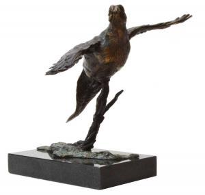 CEMMICK David 1955,pheasant in flight on branch base,2005,Anderson & Garland GB 2022-03-29