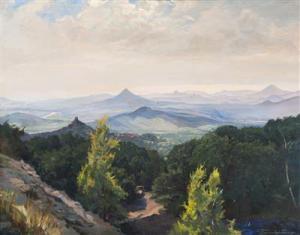 CENEK Kvicala 1890-1956,A View of Central Bohemian Uplands,1951,Palais Dorotheum AT 2018-03-10