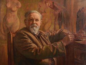 CENTER Edward K 1903,Sir Frank Brangwyn in his studio,Mallams GB 2017-07-05