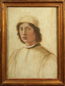CEPPARELLI Garibaldo 1860-1931,Portrait de jeune homme d'après l'autoportrait de ,Libert 2020-10-16