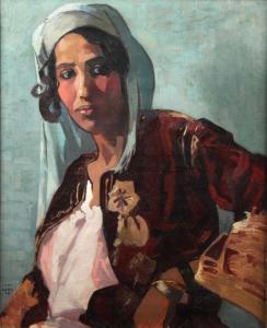 CERF Ywan 1883-1963,Portrait de femme algéroise,1921,Kapandji Morhange FR 2020-03-18